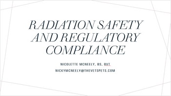 Veterinarian continuing education radiation safety