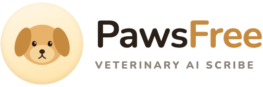 PawsFree Veterinary AI Scribe Logo